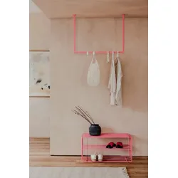 Metallbude Kleiderstange Rubi 80x100 Stahl Pink