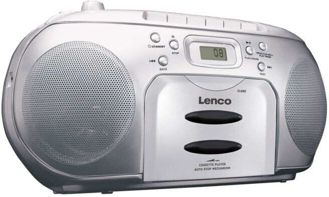 Lenco Radio CD Lecteur cassette SCD-420 Silver (SCD-420SI)
