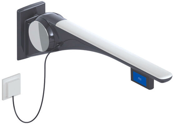 Hewi 802 Rail porteur LifeSystem 802.50.42560TB 700, anthracite brillant/ blanc mat, commande affleurante, droite