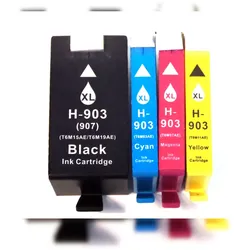 4x Tintenpatronen kompatibel f. HP OfficeJet 6962 ersetzt HP903 / HP903XL / HP907XL Tintenpatronen
