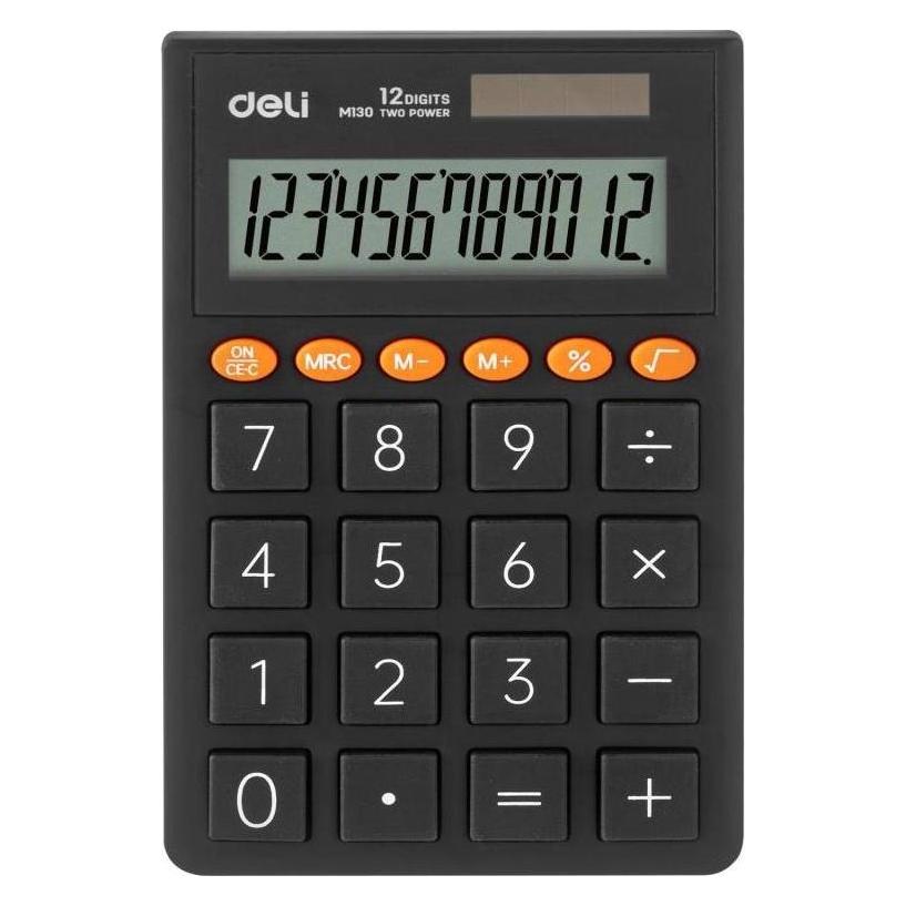 Deli grauer Taschenrechner (Batteriebetrieb, Solarenergie) (56672711)