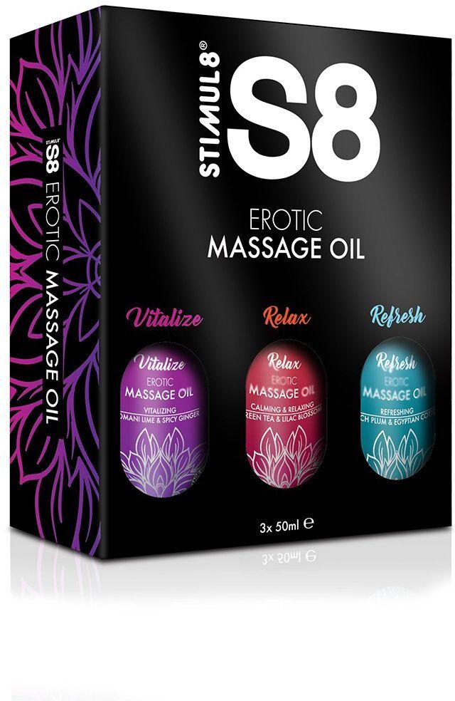 Stimul 8 Coffret huiles de massage S8 3x50ml