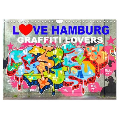 LOVE HAMBURG - GRAFFITI LOVERS (Wandkalender 2026 DIN A4 quer), CALVENDO Monatskalender