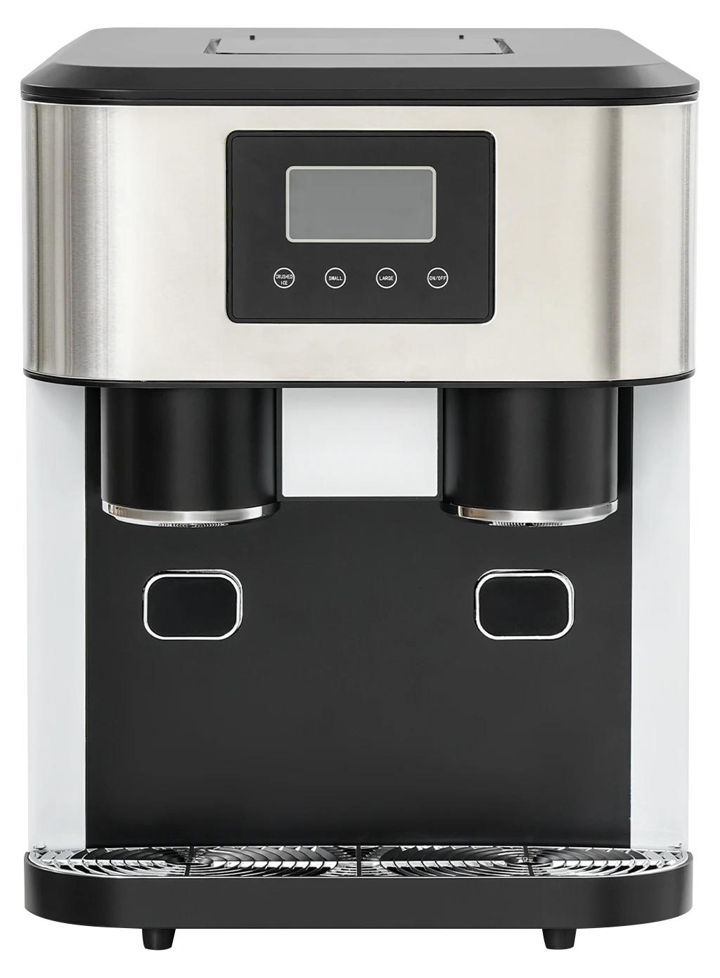 3-in-1 Eisbereiter und Eiscrusher - Auftischgerät - Kaltwasserfunktion - LCD-Anzeige - 120-180 W - Manuelle Wasserbefüllung - Schwarz