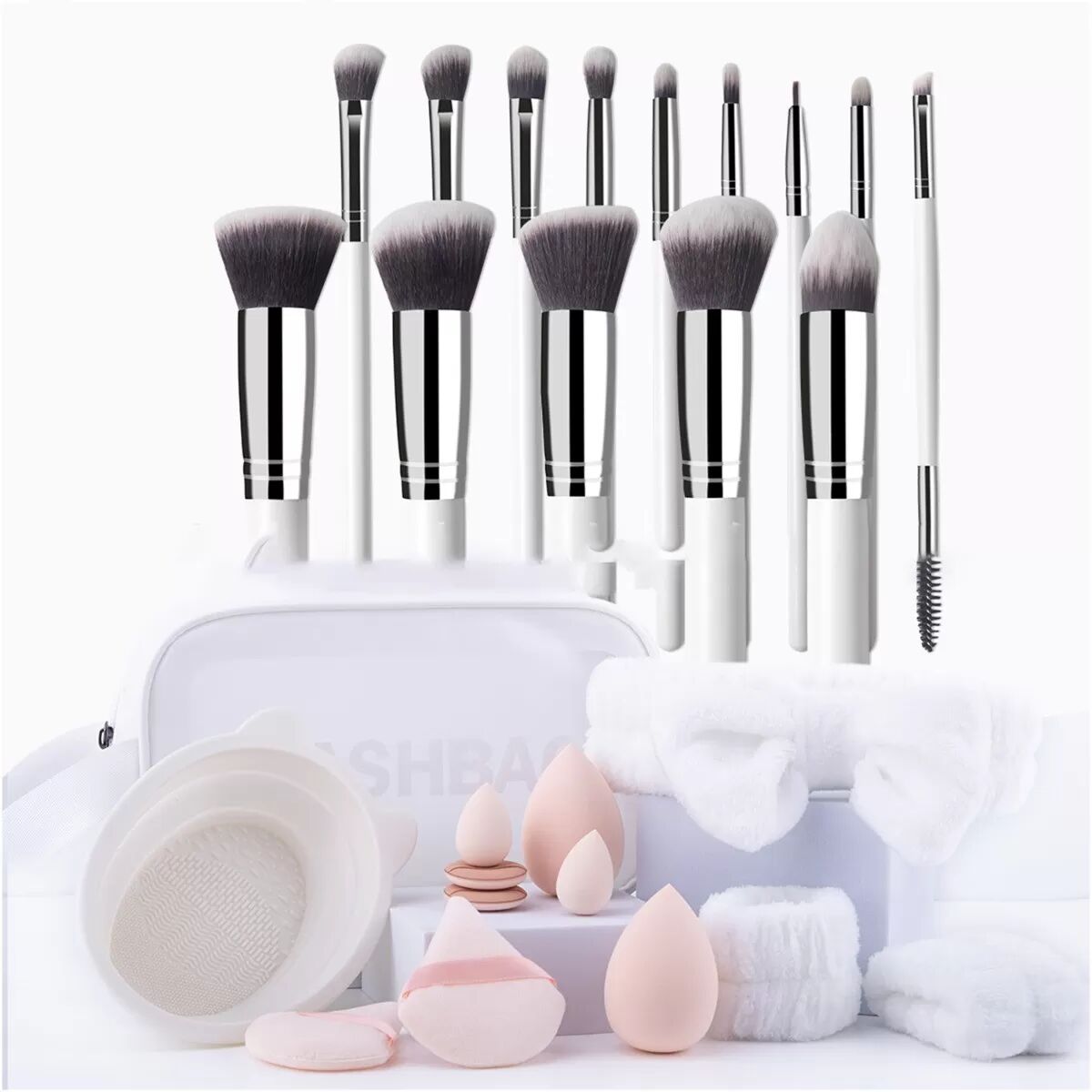 INF 27-teiliges Make-up Pinselset - Komplette Pinselkollektion mit tragbarer Aufbewahrungstasche