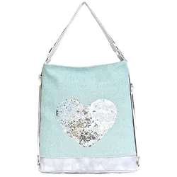byRoom Rucksack mit Pailletten, 35 x 35 x 12cm, blau