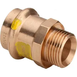 Übergangsstück PROFIPRESS-G 2611.5 22x1/2, aus Rotguss, 397050, für Gas