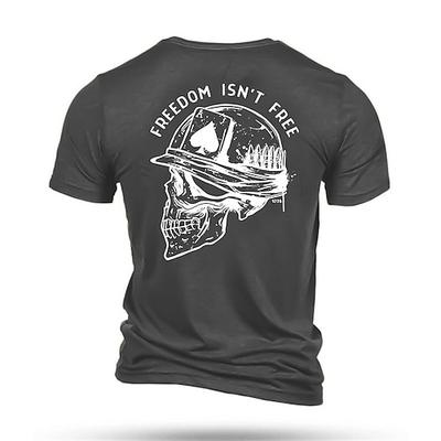 Herren Patriotisches Graphic T-Shirt - Freiheit ist nicht kostenlos Totenkopf Design Kurzarm