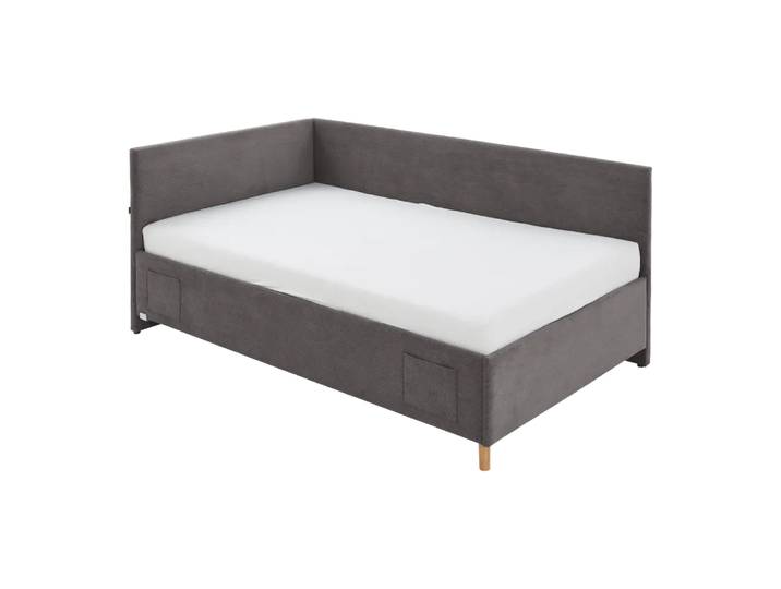 Boxspringbett Cool, 120x200 cm, Byyu, anthrazit, Textil
