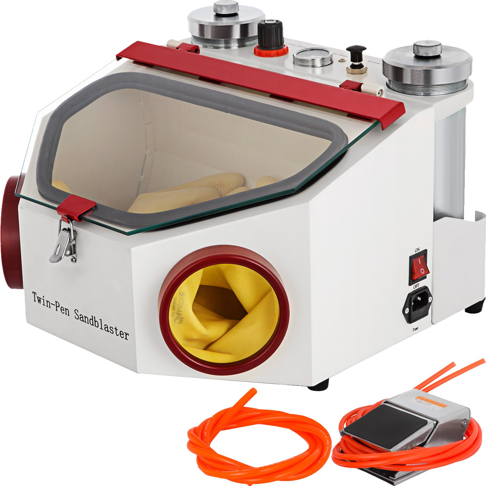 VEVOR Professionele Mobiele Zandstraalmachine met 1,2 mm spuitmond en accessoires voor het polijsten van sieraden en porseleinen kronen