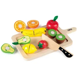 Bigjigs Tidlo Holz geschnittenes Obst Spielset, 16-tlg.