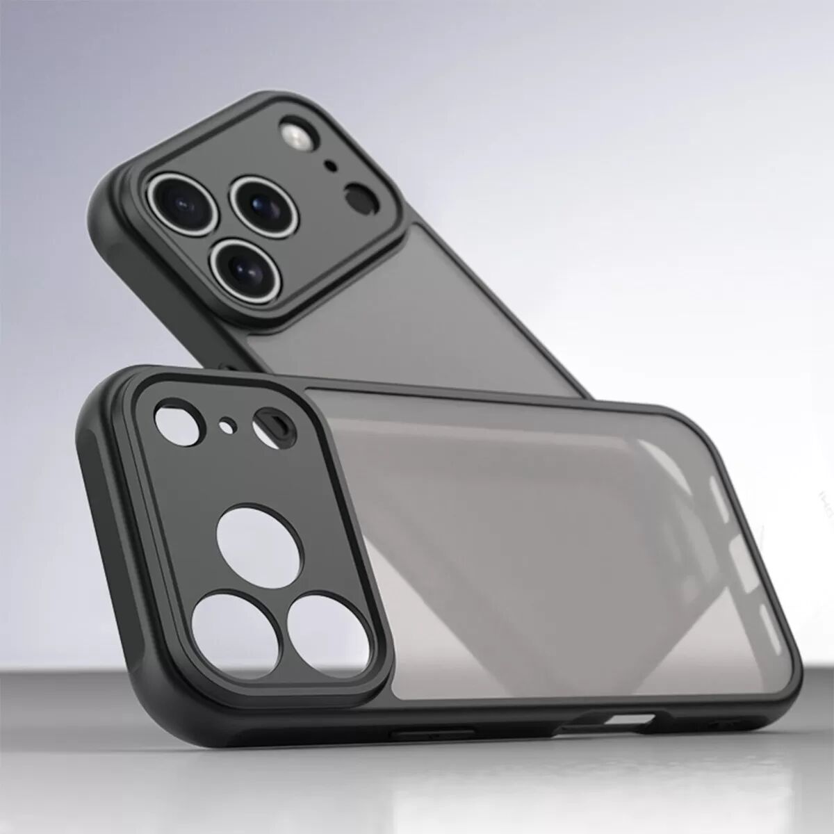 INF Schwarze, matte magnetische Handyhülle kompatibel mit iPhone 17 Pro - Stoßfest & Anti-Fingerabdruck