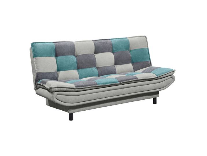Mid.you Schlafsofa, Türkis, Schlamm, Dunkelgrau, Kunststoff, 2-Sitzer, 188x90x89 cm, Schlafen auf Sitzhöhe, Wohnzimmer, Sofas & Couches, Schlafsofas, Klappsofas