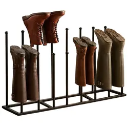 Relaxdays Stiefelhalter aus Metall Schwarz