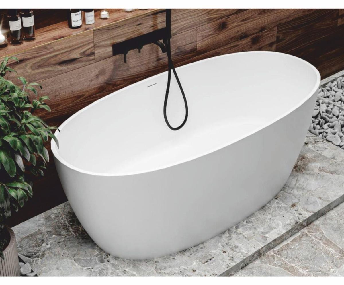 Casa Padrino Freistehende Luxus Badewanne Hochglanz Weiß 169,4 cm - Badezimmer Möbel