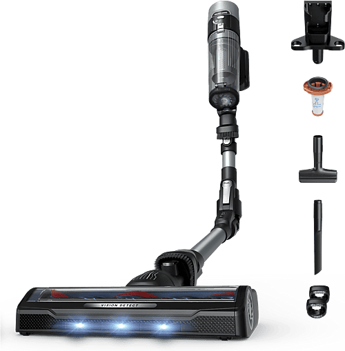 Aspirador escoba - Rowenta X-Force Flex 10.80, Potencia succión 120 AW, 300 W, 60 min autonomía, Cepillo multisuperficie, Limpieza inteligente, Verde