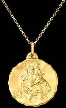 Edenly MÃ©daille Protection de Saint Christophe â€“ 18 Karat Gelbgold