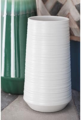 ARCILLA ELEMENTAL White Porcelain Ceramic Decorative Vase