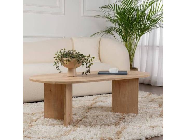 Dmora Couchtisch Parrano 119x60x40h cm Braun, Zeitschriftenablage