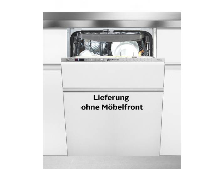 BAUKNECHT vollintegrierbarer Geschirrspüler BK6IB10BS7LAO , Energieeffizienz: B, silber (edelstahl), B:44,8cm H:82cm T:55,5cm, Geschirrspüler, PowerClean Hochdruckdüsen – reinigt hartnäckigste Verschmutzungen, vollintegrierbarer Geschirrspüler