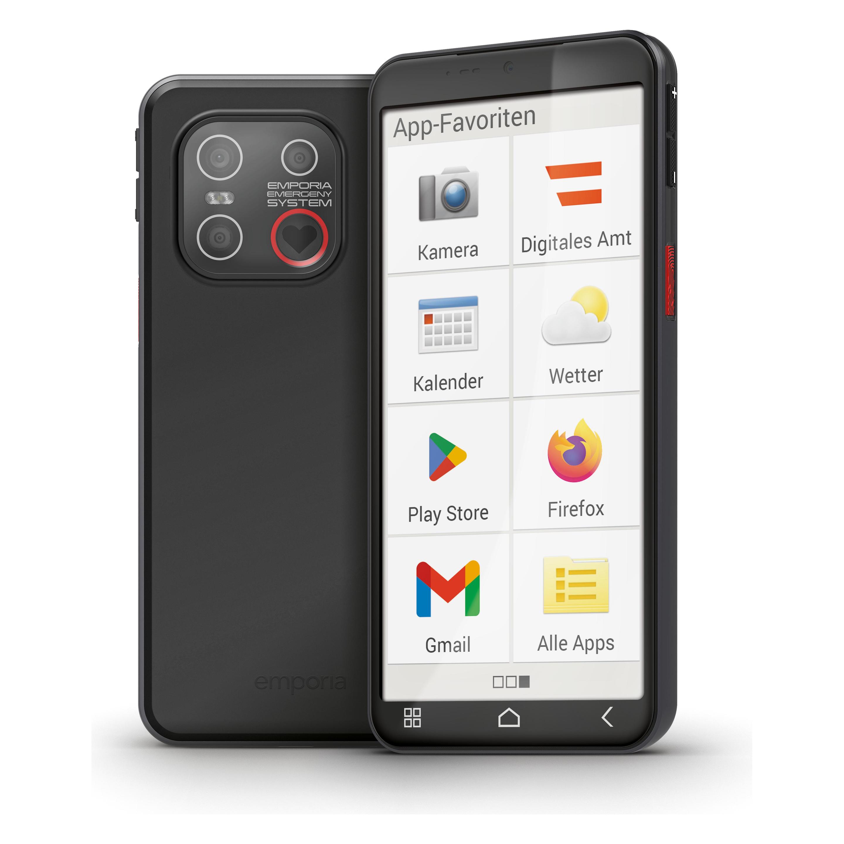 Emporia Smart 6 Lite (128 GB, Schwarz, 5.58", Single SIM, 4G) (E6LT_001)