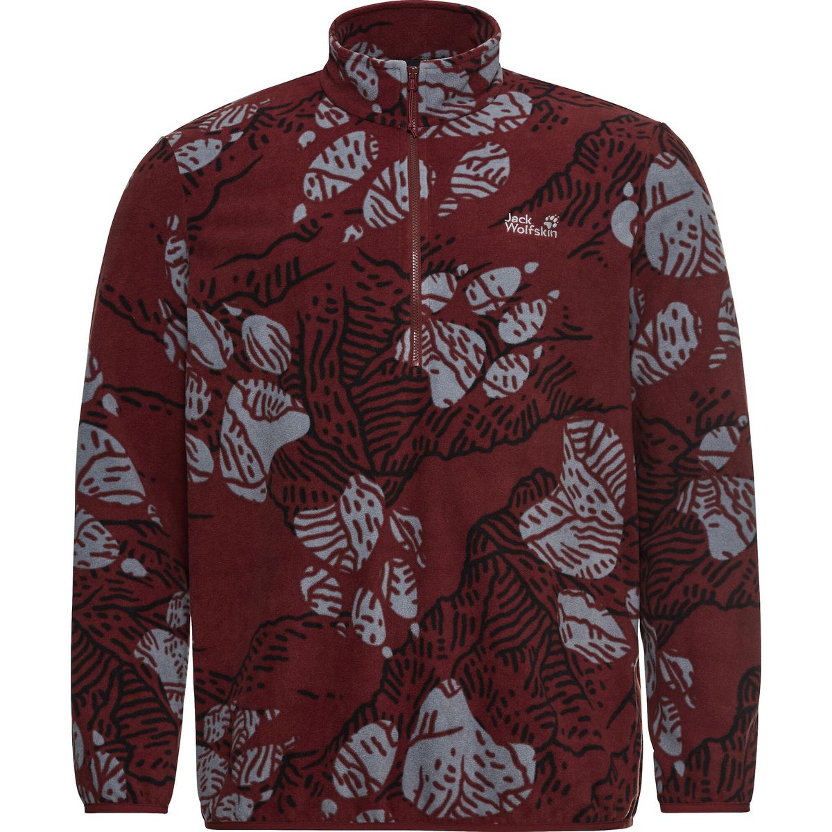 Jack Wolfskin PAW ERA 100 Print Half Zip M paw merlot (T0594) XL A65984_T0594_A12