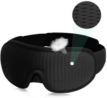 Smart Shopping Spot Soft Padded Sleeping Mask Block Out Light, Ergonomic Eye Shade Blindfold For Restful Sleep black