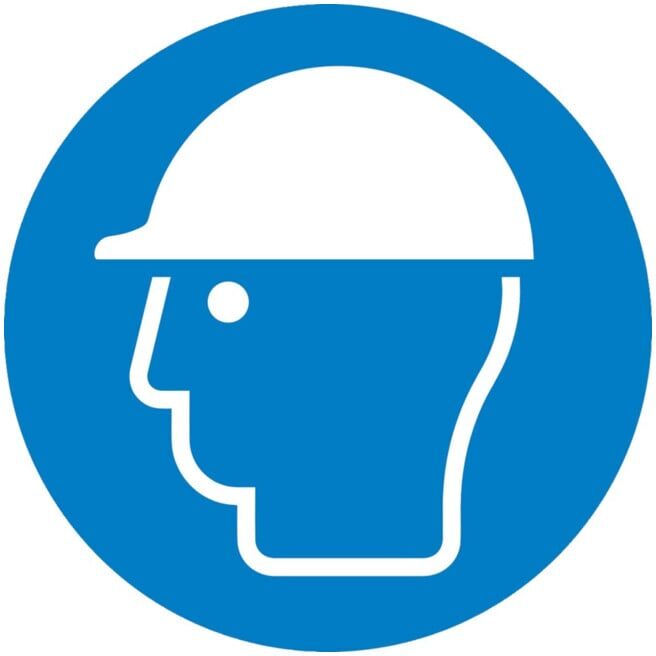 SafetyMarking Panneau d'obligation Film D200 mm Utiliser protection tête ; wolk (21.A7160)