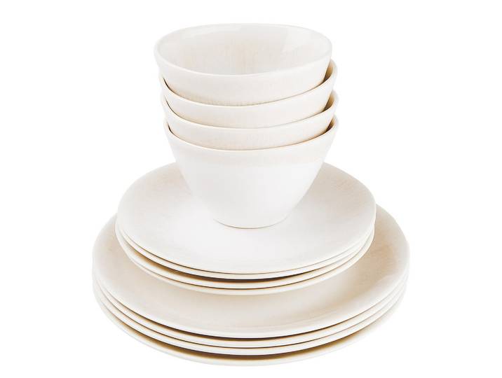 Butlers Geschirrset 12-tlg. Atlantis 4 Personen, Beige, Keramik, 28x3x28 cm, Geschirr, Geschirrsets