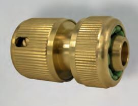 Raccord de tuyau Fukana avec arrêt d'eau 33041 1/2", pour Gardena, laiton