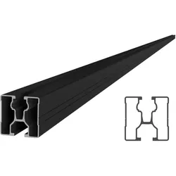 Slrack, Zubehör Stromerzeuger, Modultragprofil RAIL 40-4750mm, schwarz eloxiert (Solaranlage Montagematerial)
