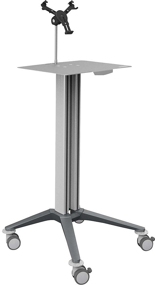 kaiserkraft Tablet-Wagen bravo, 1 Etage, weißaluminium