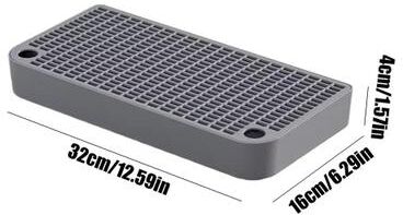 Uplift Essentials Universal Anti Tracking Litter Box Ramp & Step dark Gray