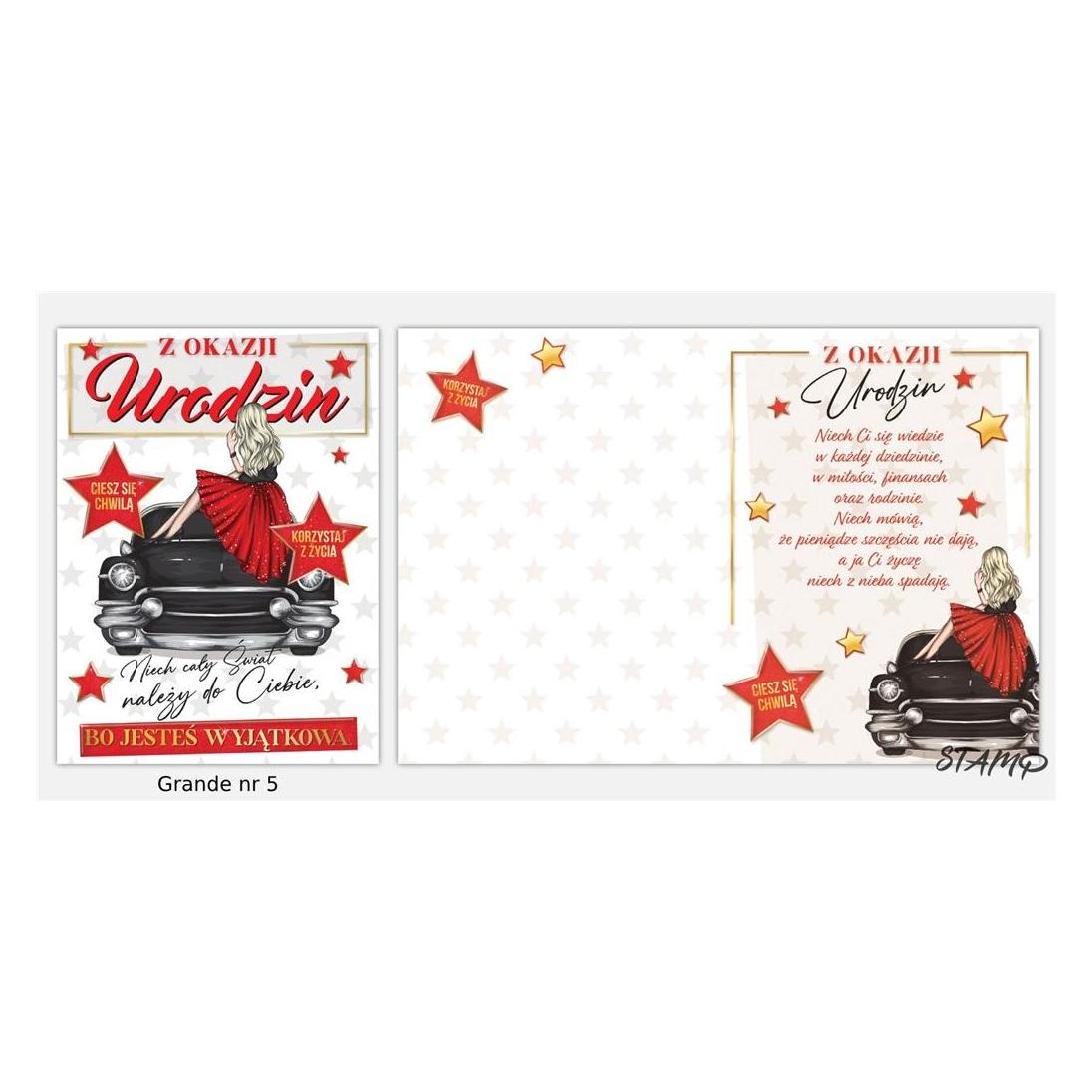Stamp Grande Karte + Umschlag Muster Nr. 05 Geburtstag (47995931)
