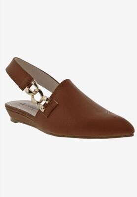 Wide Width Women's Fret Flat by Bellini in Tan Smooth (Size 9 W)