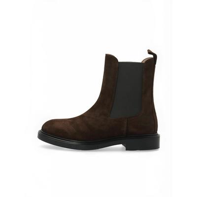 Stiefelette CA'SHOTT "Ca'Shott Ankle boots CASLOLA", Damen, Gr. 37, Normalschaft, braun (schwarz braun), Obermaterial: 100% Leder, Schuhe Stiefelette