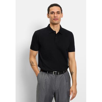 Poloshirt OLYMP "OLYMP Casual Wirk, Polo", Herren, Gr. M, schwarz, 100% Baumwolle, Shirts