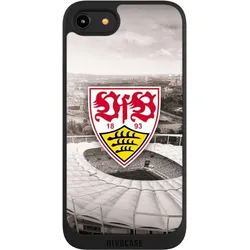 Nivocase Handyhülle für Apple iPhone 7 Hülle NIVOpure Case Schwarz Offizielles Lizenzprodukt Stadion VfB (Apple iPhone 7), Smartphone Hülle, Schwarz