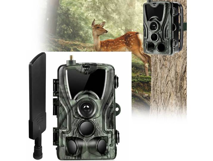 4G-Wildkamera mit 2K-Auflösung, PIR-Sensor, Nachtsicht, App