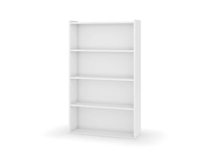 Bibliothèque étagère bois massif blanc