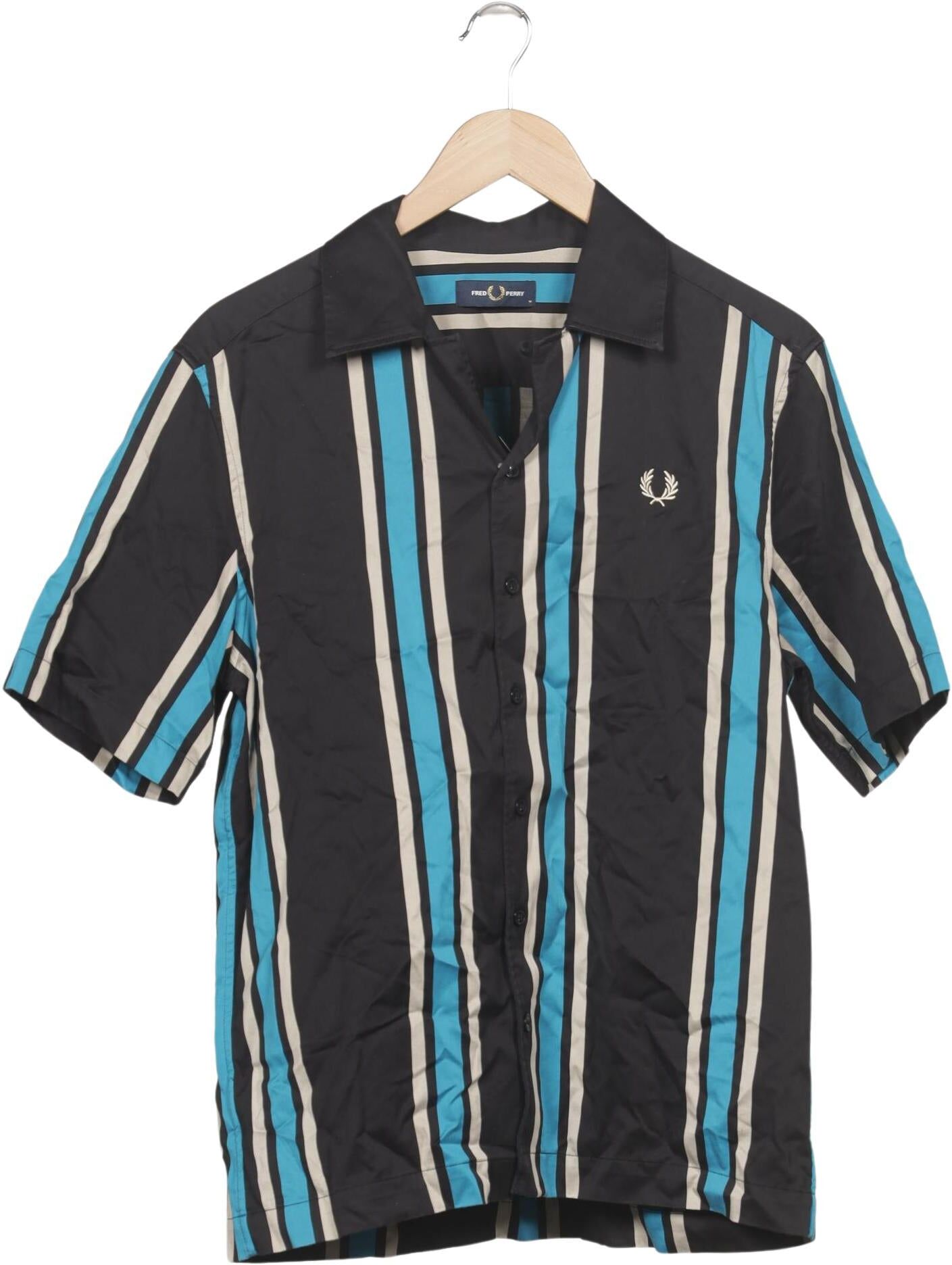 Fred Perry Herren Hemd, Mehrfarbig, Gr. M, Baumwolle - Second Hand