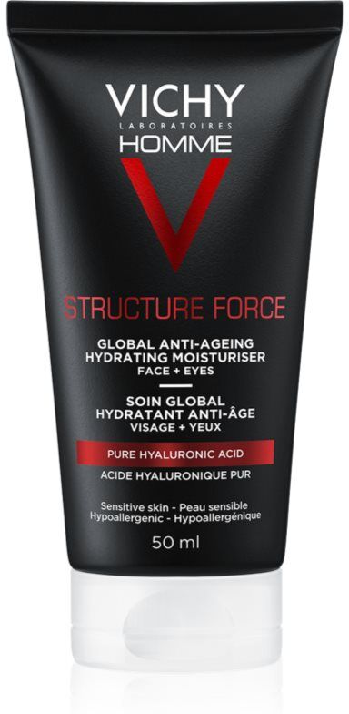 Vichy Homme Structure Force festigende Anti-Faltencreme mit Hyaluronsäure 50 ml