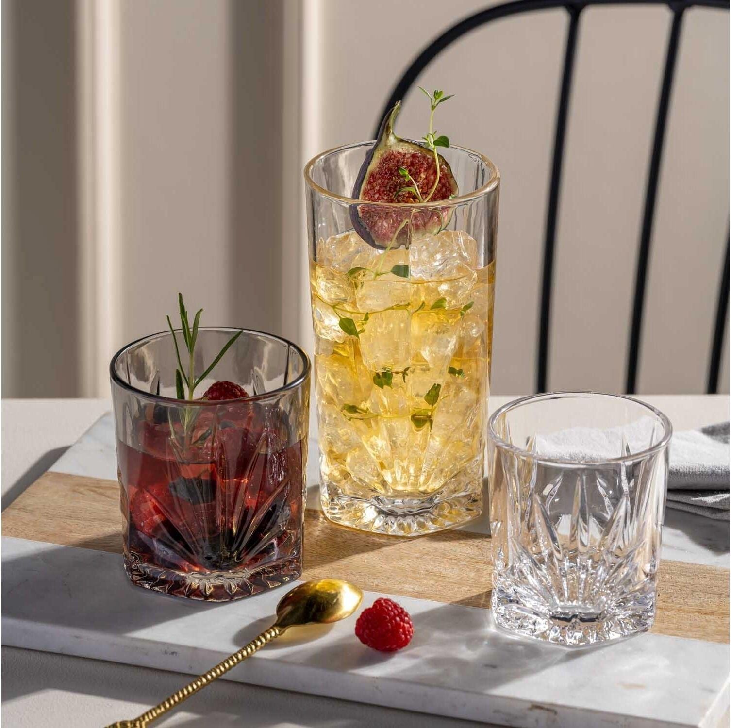 Whiskyglas LEONARDO "Whiskyglas Capri 220 ml", transparent, B:7,6cm H:8,5cm Ø:7,59cm, Glas, Trinkgefässe, Whiskyglas transparent Ø 7,59cm x 8,5cm, 220ml