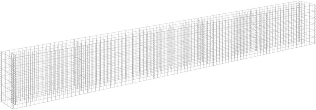 Dakota Fields Gabion raised bed galvanized steel 180 x 50 x 100cm 60cm H x 450cm W x 30cm D