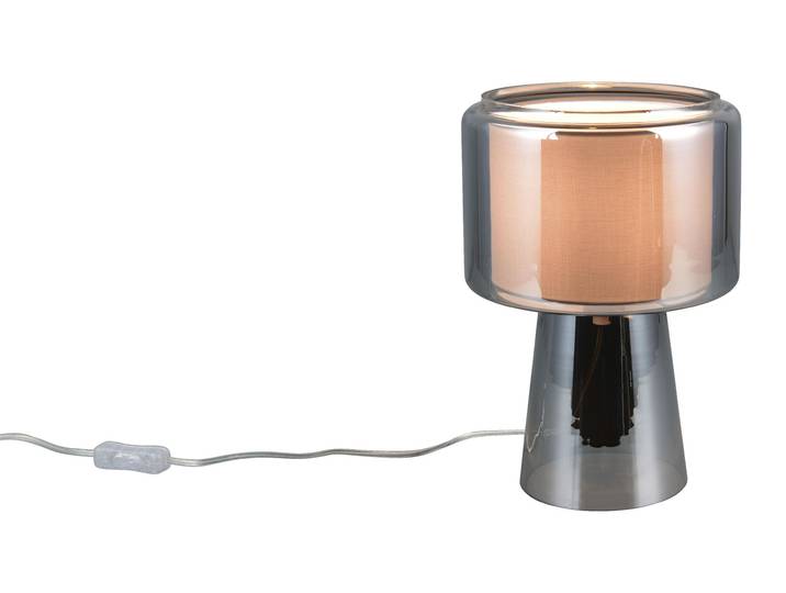 Trio - Tischlampe ROCKA - Silber - 20x20x29 cm
