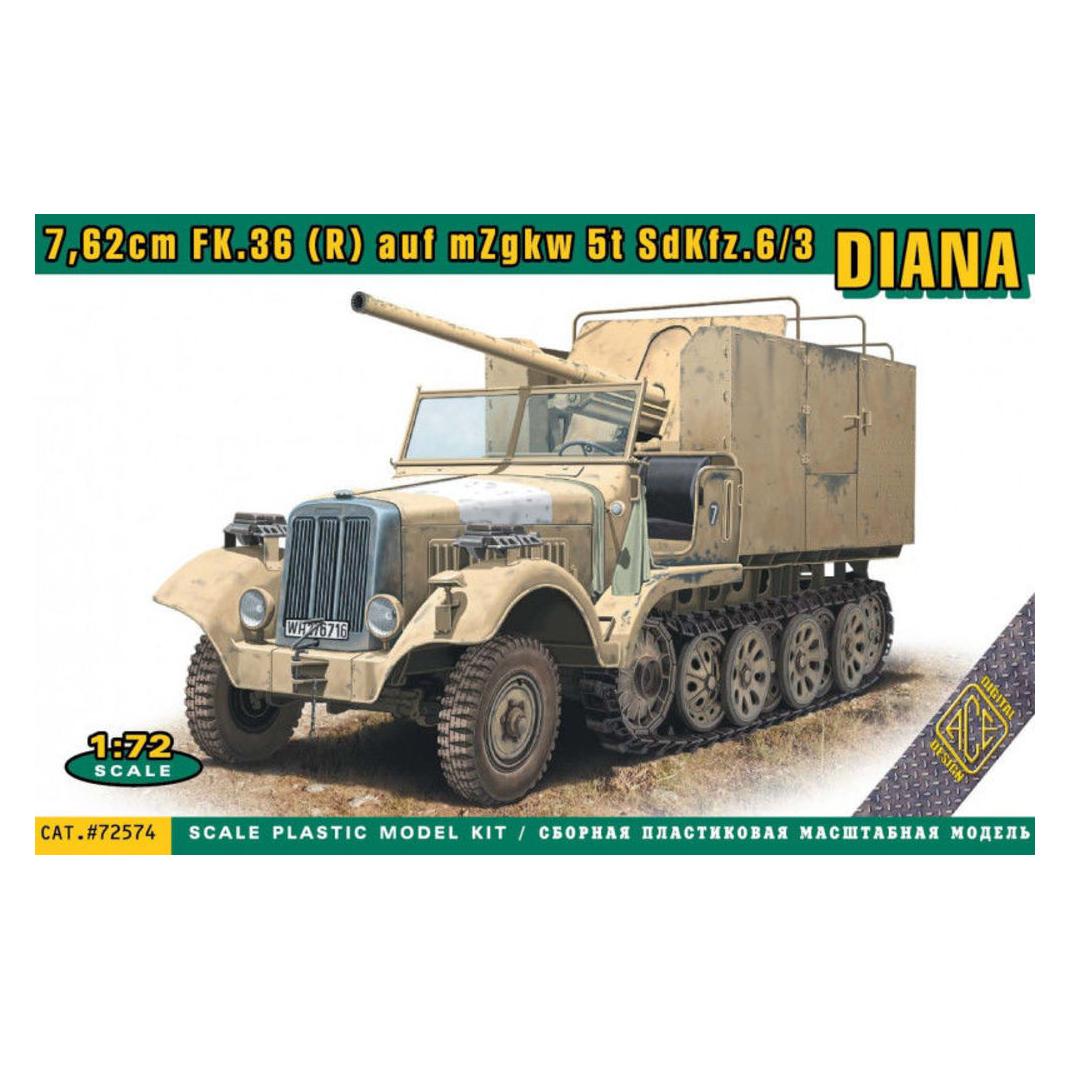 Ace Sdkfz.6/3 DIANA 7,62cm FK.36 (R) auf mZgkw 5t (ACE72574)