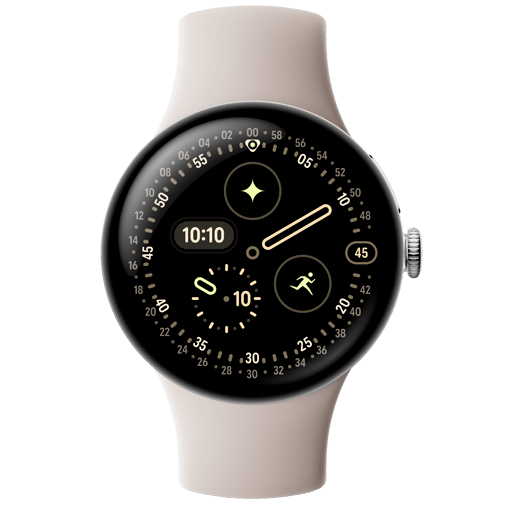 Google Pixel Watch 4 4G 41mm Silber (Beige Armband)