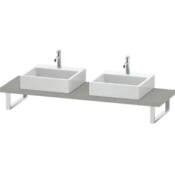 Duravit DuraStyle Konsole DS101C00707 für Aufsatzbecken, 2 Ausschnitte, Stärke 4.5 cm, Betongrau matt