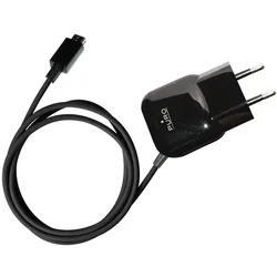 PURO Mini Reise- Ladegerät – přenosná nástěnná Ladegerät s micro USB Kabelem (schwarz)