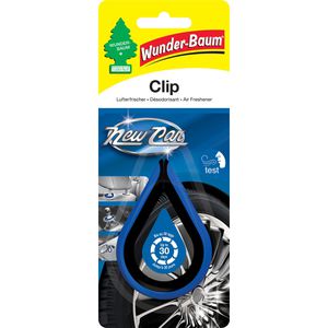 Wunderbaum Autoduft Clip, New Car, bis zu 30 Tage Duft, vielseitig einsetzbar, Anhänger